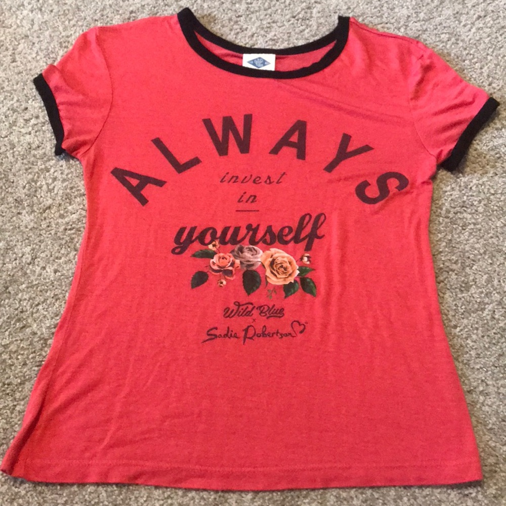 Red longer crop top